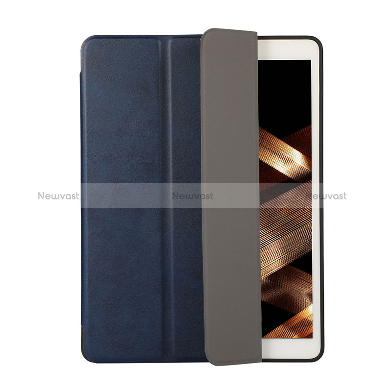 Leather Case Stands Flip Cover Holder H03 for Apple New iPad 9.7 (2018) Blue