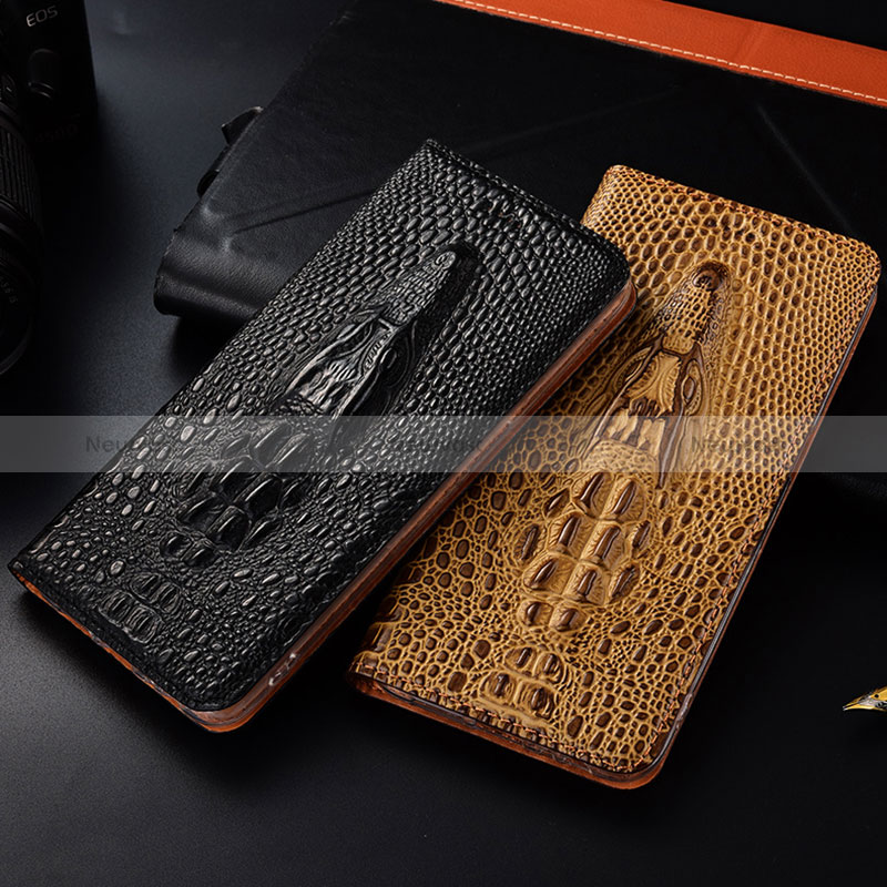 Leather Case Stands Flip Cover Holder H03P for Apple iPhone 12 Pro