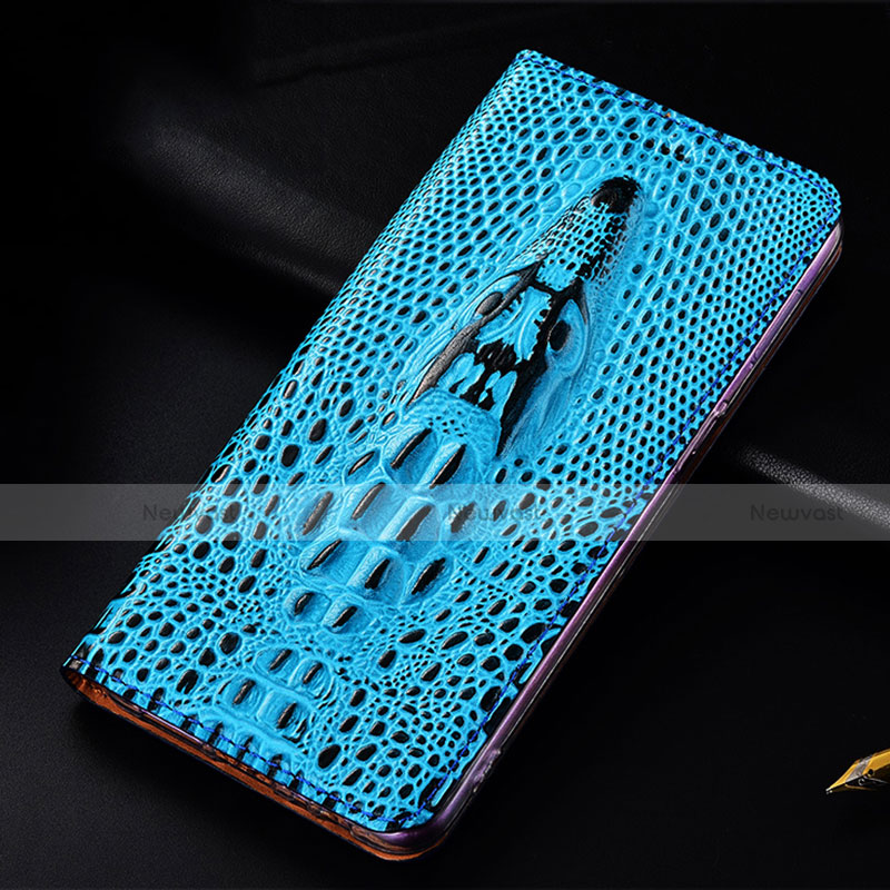 Leather Case Stands Flip Cover Holder H03P for Motorola Moto G40 Fusion