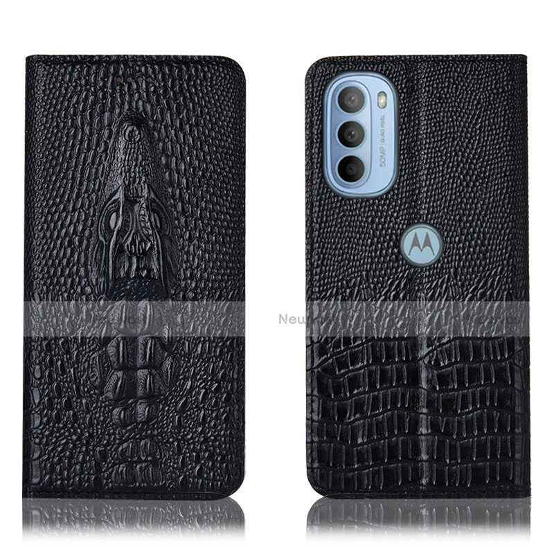 Leather Case Stands Flip Cover Holder H03P for Motorola Moto G41