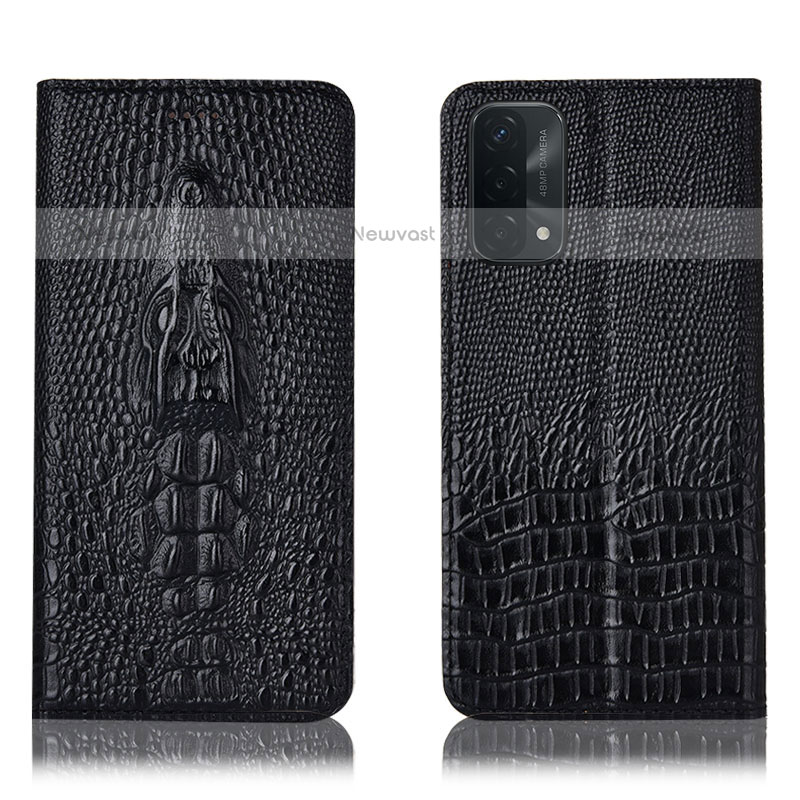 Leather Case Stands Flip Cover Holder H03P for OnePlus Nord N200 5G