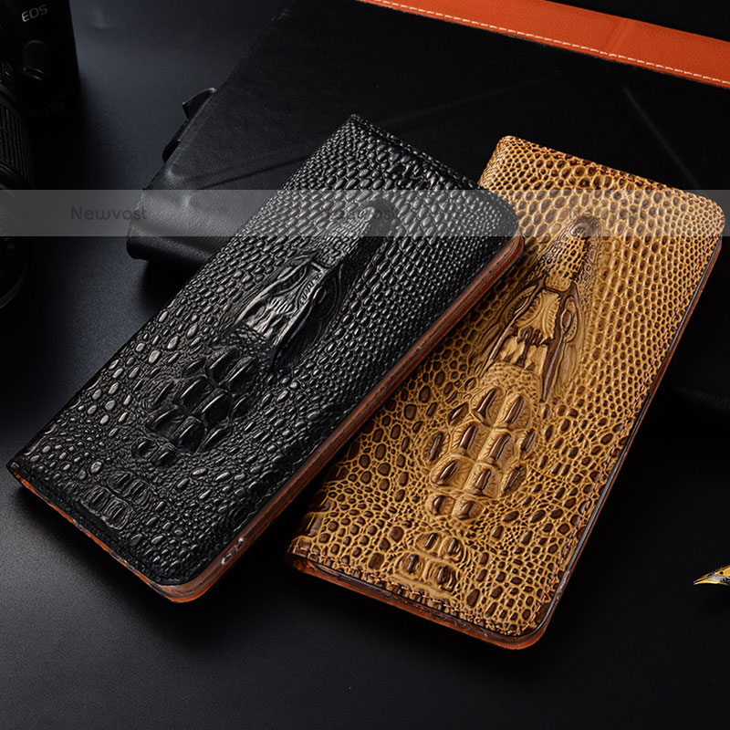 Leather Case Stands Flip Cover Holder H03P for OnePlus Nord N200 5G
