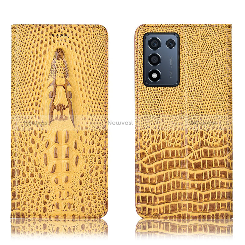 Leather Case Stands Flip Cover Holder H03P for Oppo K9S 5G