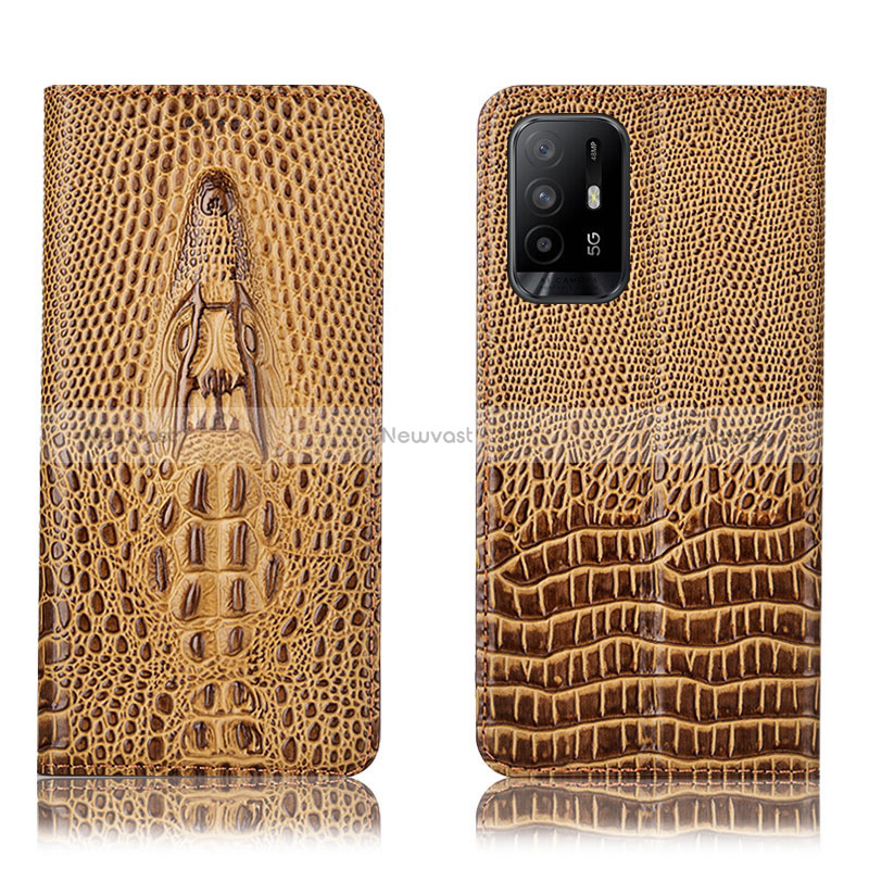 Leather Case Stands Flip Cover Holder H03P for Oppo Reno5 Z 5G
