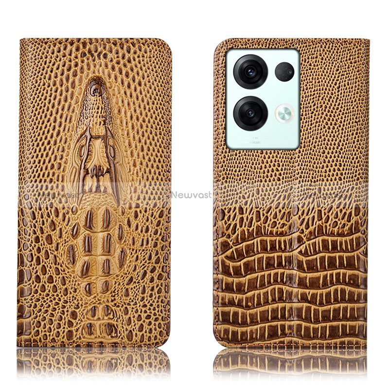 Leather Case Stands Flip Cover Holder H03P for Oppo Reno9 Pro+ Plus 5G