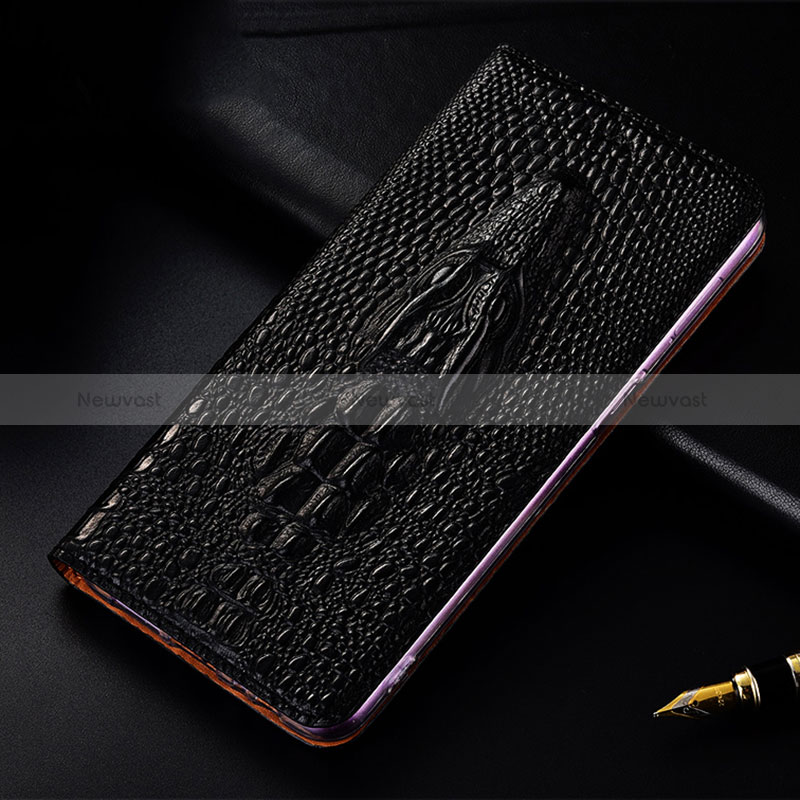 Leather Case Stands Flip Cover Holder H03P for Samsung Galaxy A12 Nacho