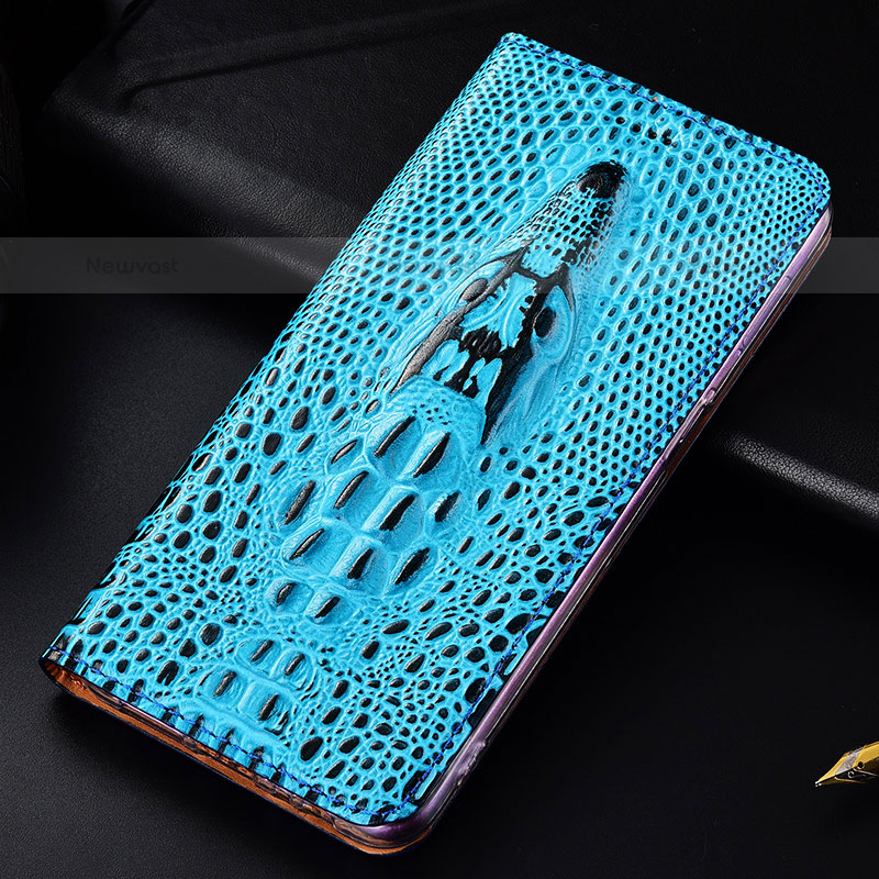 Leather Case Stands Flip Cover Holder H03P for Samsung Galaxy S21 Ultra 5G