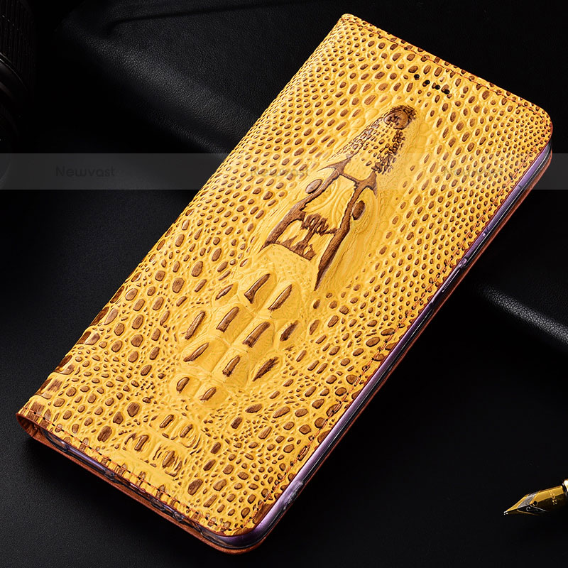 Leather Case Stands Flip Cover Holder H03P for Samsung Galaxy S22 Ultra 5G