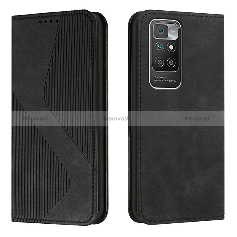 Leather Case Stands Flip Cover Holder H03X for Xiaomi Redmi 10 4G