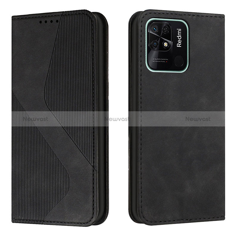 Leather Case Stands Flip Cover Holder H03X for Xiaomi Redmi 10C 4G