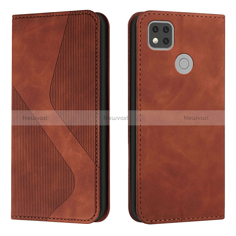 Leather Case Stands Flip Cover Holder H03X for Xiaomi Redmi 9 India