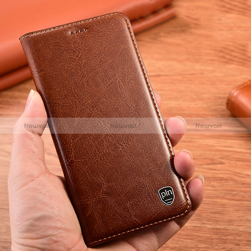 Leather Case Stands Flip Cover Holder H04P for Apple iPhone 12 Pro