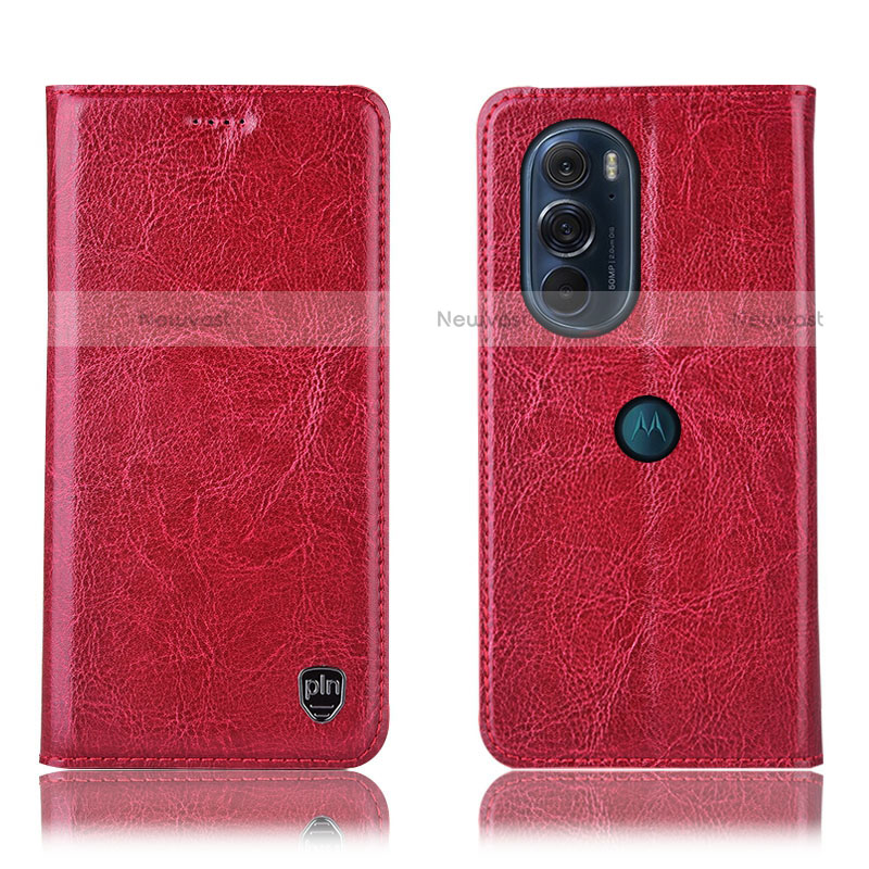 Leather Case Stands Flip Cover Holder H04P for Motorola Moto Edge 30 Pro 5G