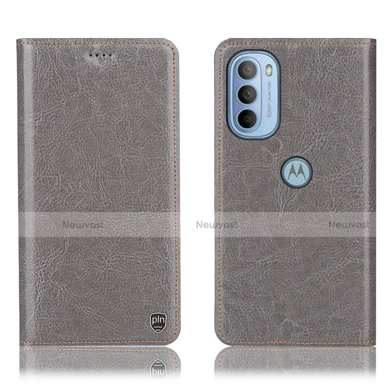 Leather Case Stands Flip Cover Holder H04P for Motorola Moto G41