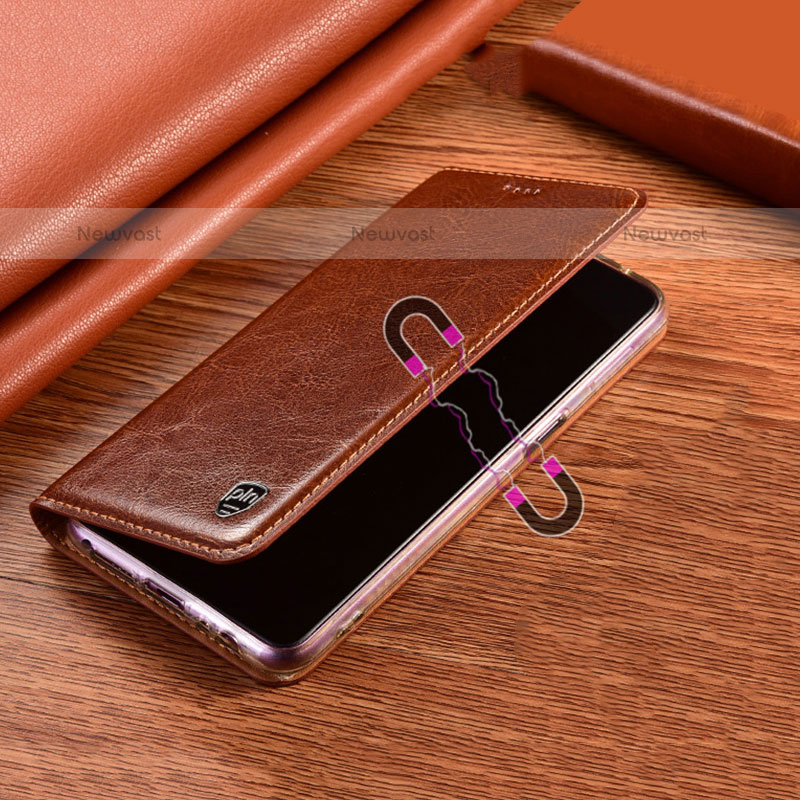 Leather Case Stands Flip Cover Holder H04P for OnePlus Nord N300 5G