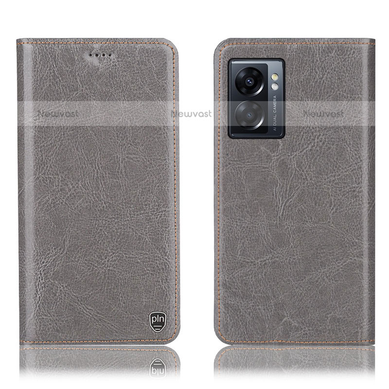 Leather Case Stands Flip Cover Holder H04P for OnePlus Nord N300 5G