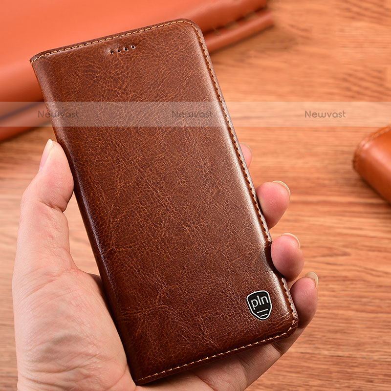 Leather Case Stands Flip Cover Holder H04P for Oppo A55S 5G