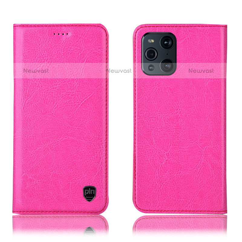 Leather Case Stands Flip Cover Holder H04P for Oppo Find X3 Pro 5G