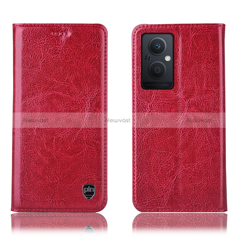 Leather Case Stands Flip Cover Holder H04P for Oppo Reno7 Z 5G