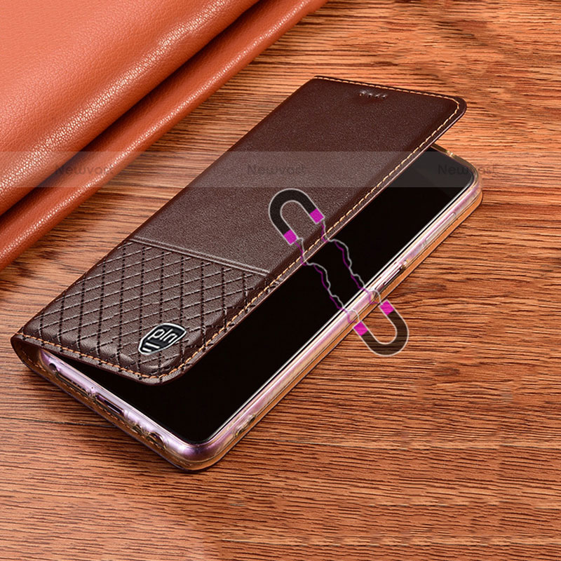 Leather Case Stands Flip Cover Holder H04P for Samsung Galaxy S22 5G