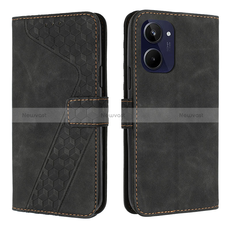 Leather Case Stands Flip Cover Holder H04X for Realme 10 4G