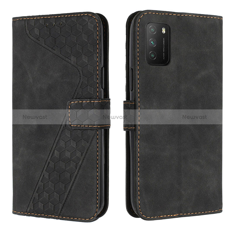 Leather Case Stands Flip Cover Holder H04X for Xiaomi Poco M3