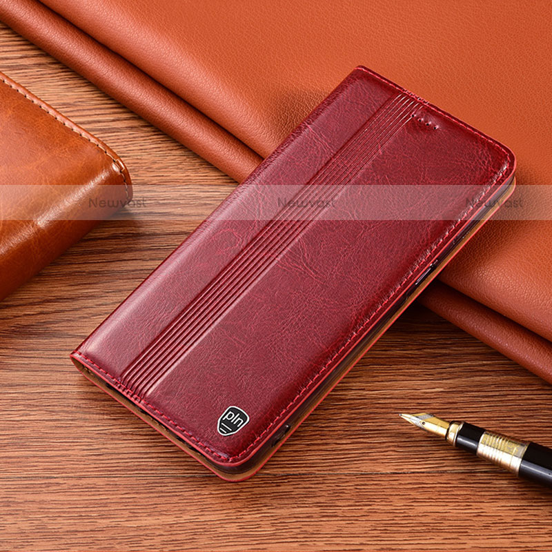 Leather Case Stands Flip Cover Holder H05P for Motorola Moto G100 5G