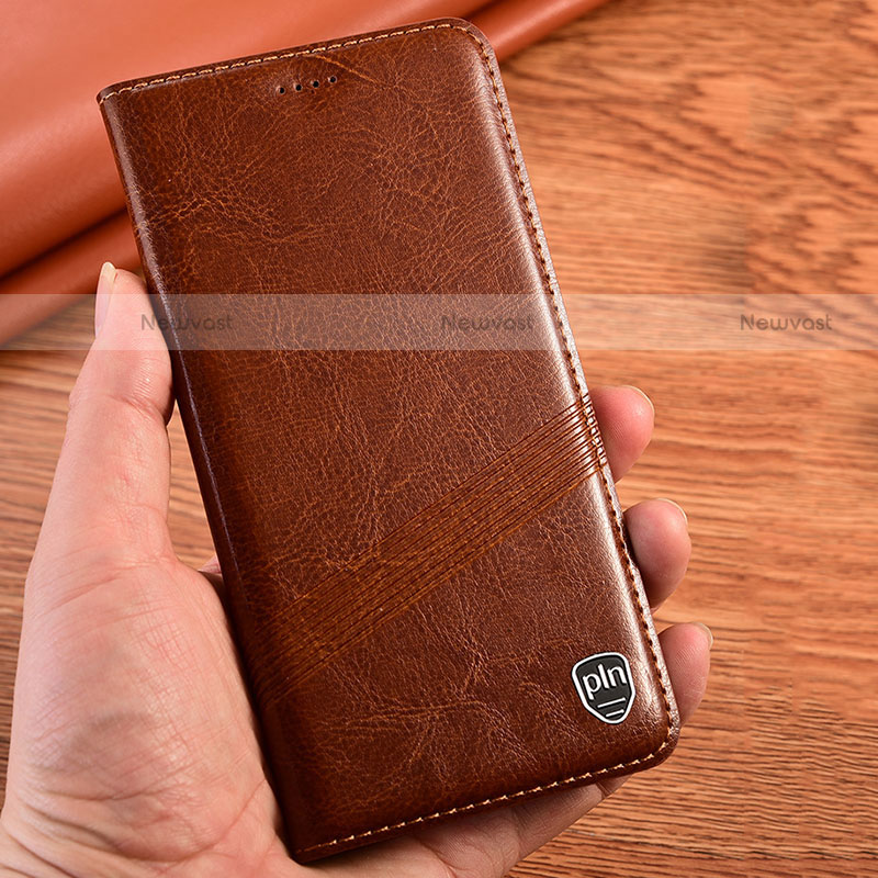 Leather Case Stands Flip Cover Holder H05P for Motorola Moto G51 5G