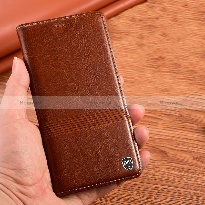 Leather Case Stands Flip Cover Holder H05P for Motorola Moto G53 5G