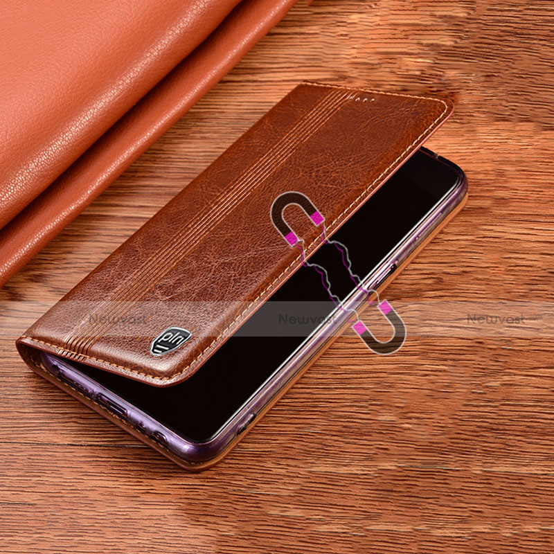 Leather Case Stands Flip Cover Holder H05P for Motorola Moto G60