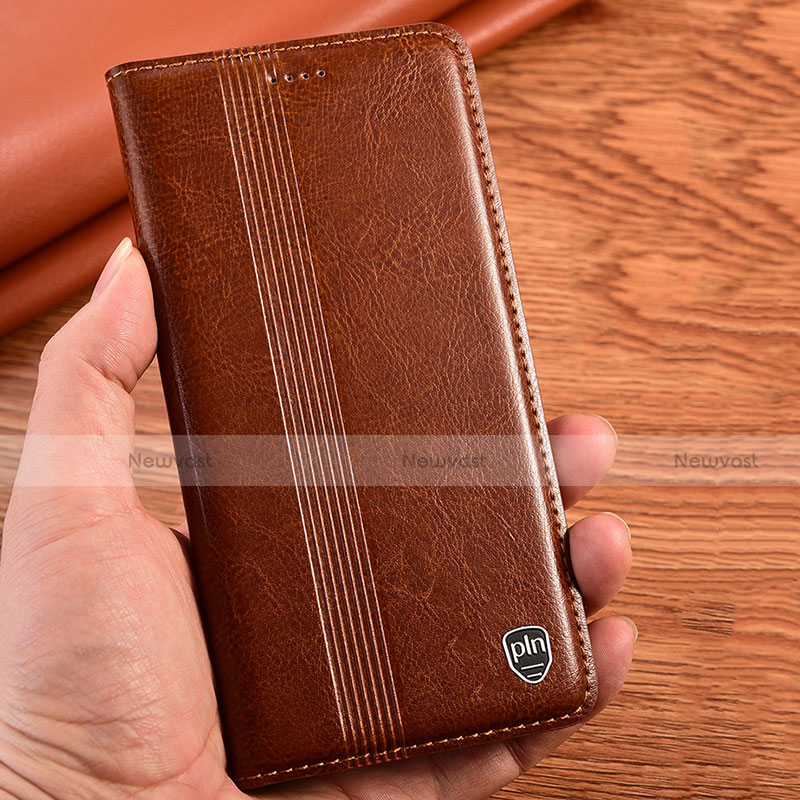 Leather Case Stands Flip Cover Holder H05P for Motorola Moto G71s 5G