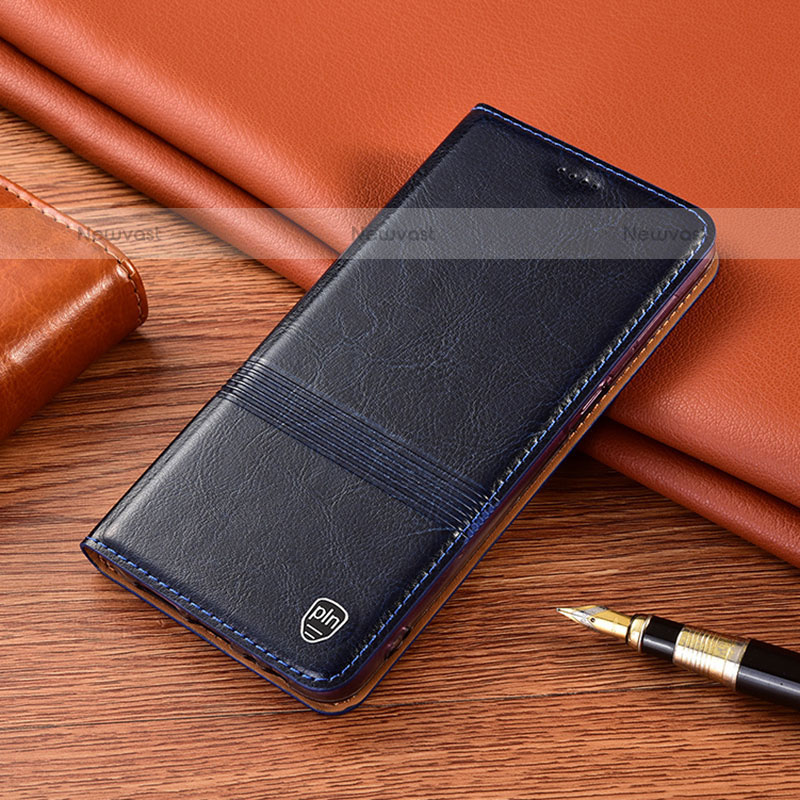 Leather Case Stands Flip Cover Holder H05P for OnePlus Nord N200 5G