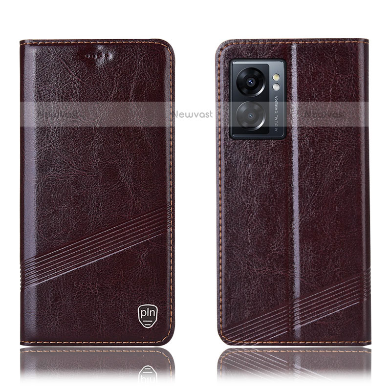 Leather Case Stands Flip Cover Holder H05P for OnePlus Nord N300 5G
