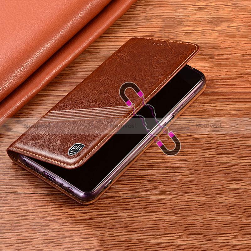 Leather Case Stands Flip Cover Holder H05P for Oppo A56S 5G
