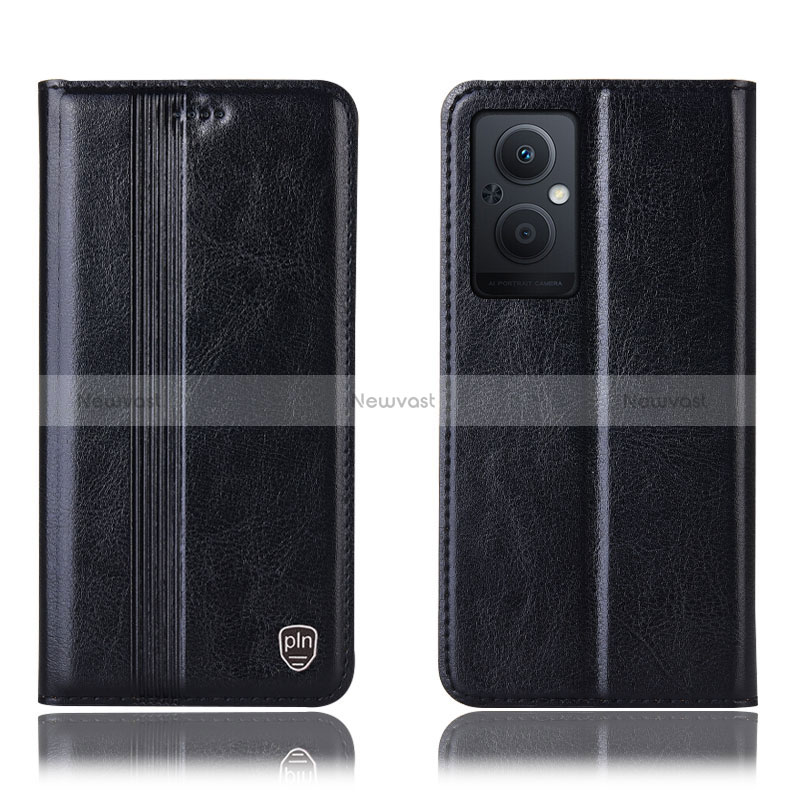 Leather Case Stands Flip Cover Holder H05P for Oppo Reno7 Lite 5G