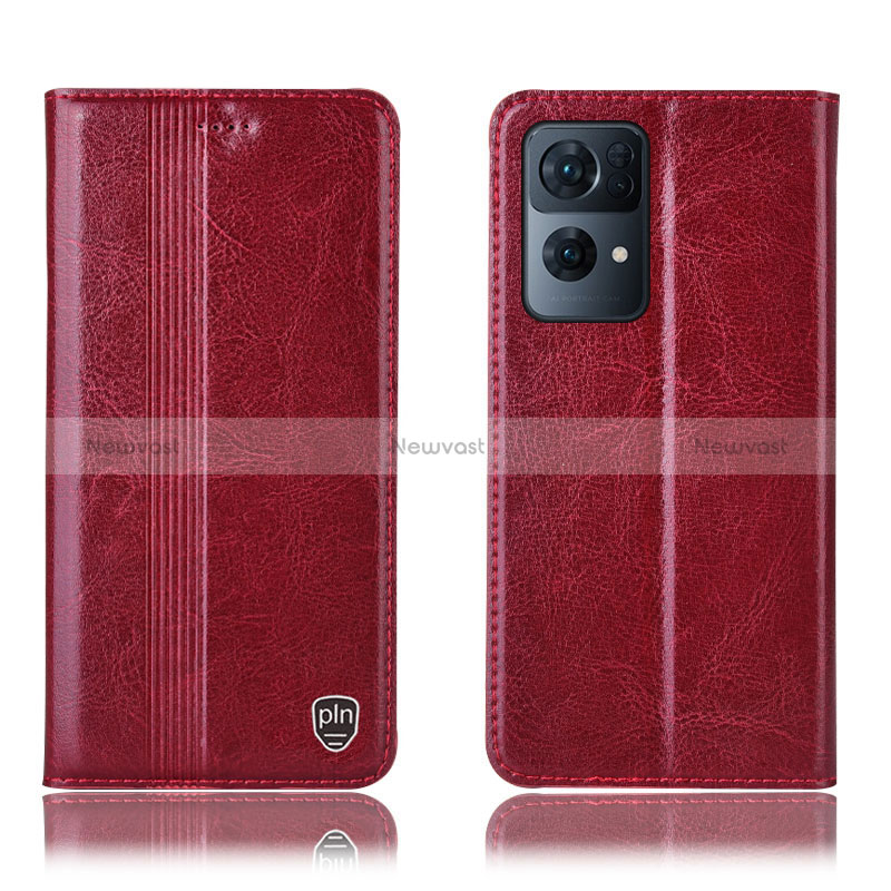 Leather Case Stands Flip Cover Holder H05P for Oppo Reno7 Pro 5G