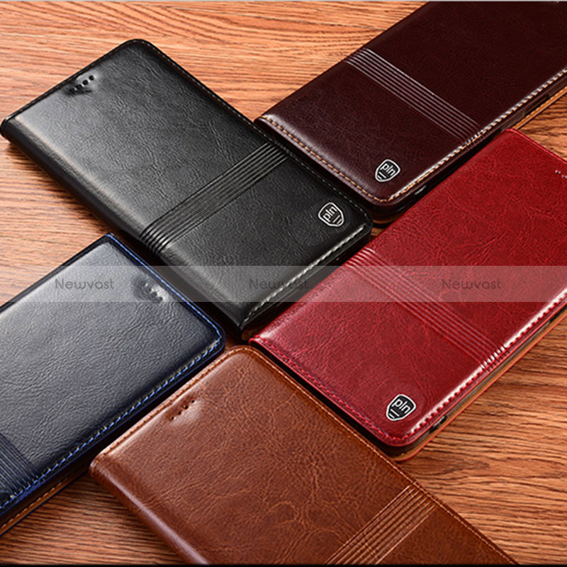 Leather Case Stands Flip Cover Holder H05P for Vivo V25 Pro 5G