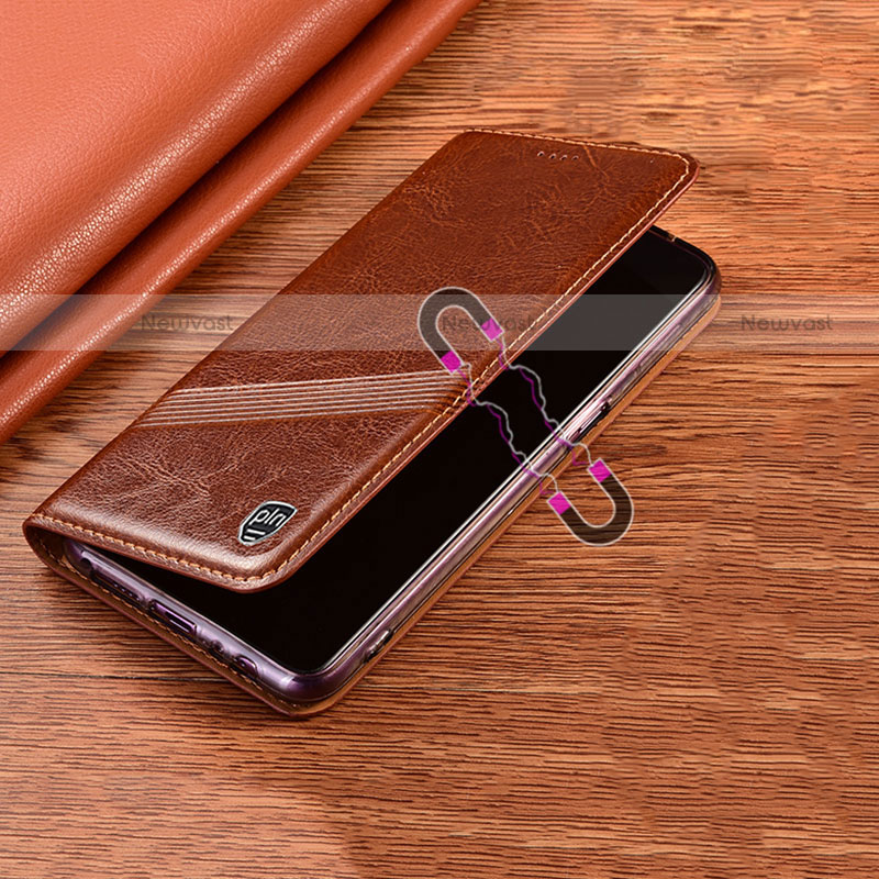 Leather Case Stands Flip Cover Holder H06P for Motorola Moto G Power (2022)