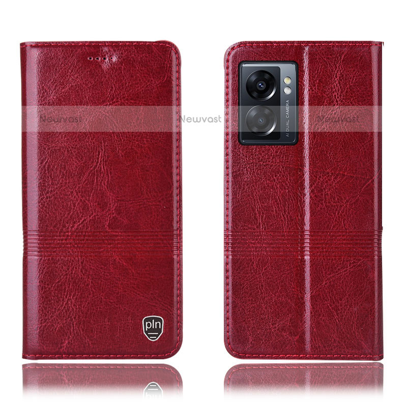 Leather Case Stands Flip Cover Holder H06P for OnePlus Nord N300 5G