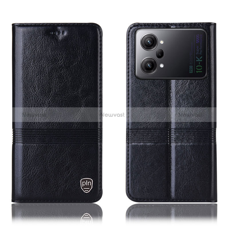 Leather Case Stands Flip Cover Holder H06P for Oppo K10 Pro 5G Black