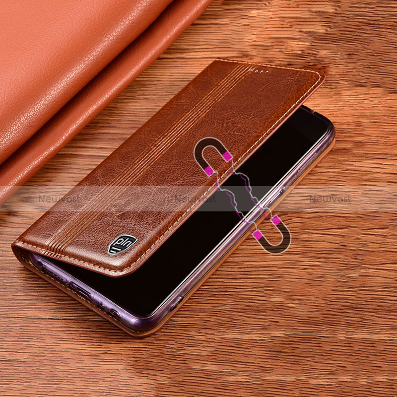 Leather Case Stands Flip Cover Holder H06P for Vivo V25 5G