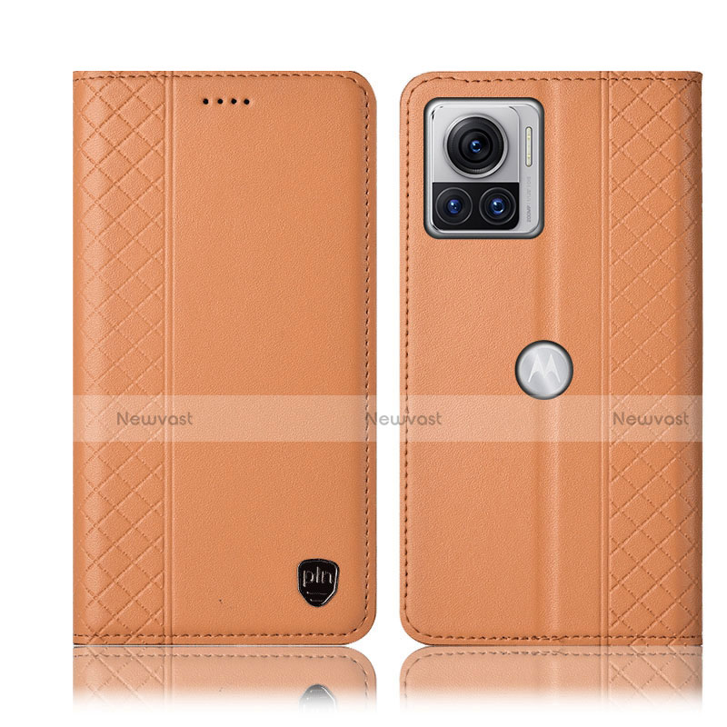 Leather Case Stands Flip Cover Holder H07P for Motorola Moto Edge X30 Pro 5G