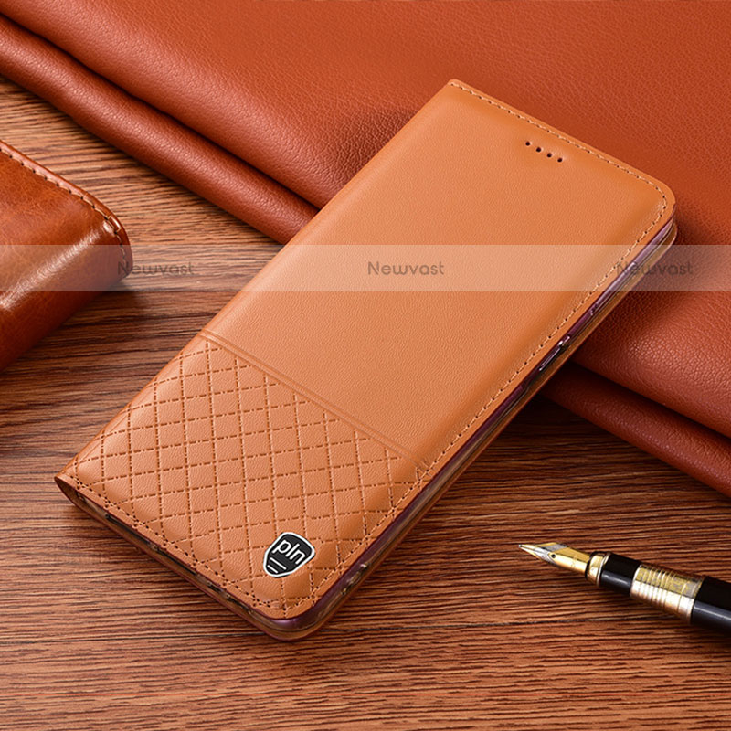 Leather Case Stands Flip Cover Holder H07P for Motorola Moto G Power (2022)