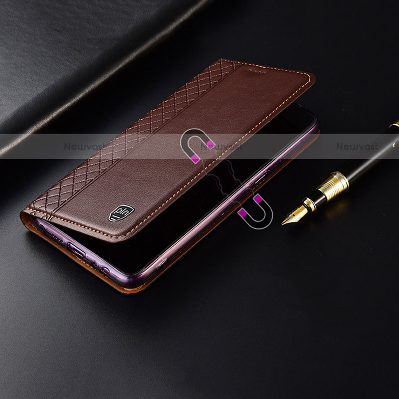 Leather Case Stands Flip Cover Holder H07P for Motorola Moto G10