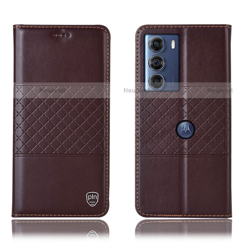 Leather Case Stands Flip Cover Holder H07P for Motorola Moto G200 5G