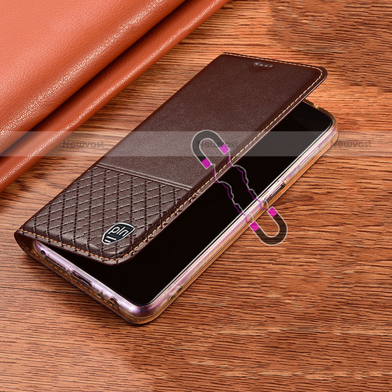 Leather Case Stands Flip Cover Holder H07P for Motorola Moto G31