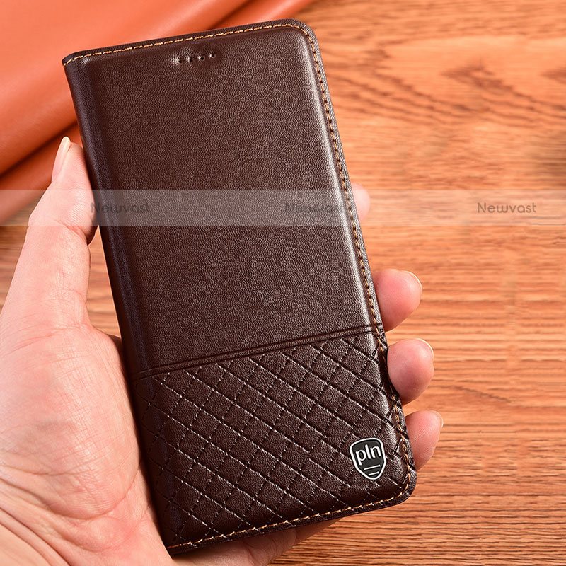 Leather Case Stands Flip Cover Holder H07P for Motorola Moto G71 5G
