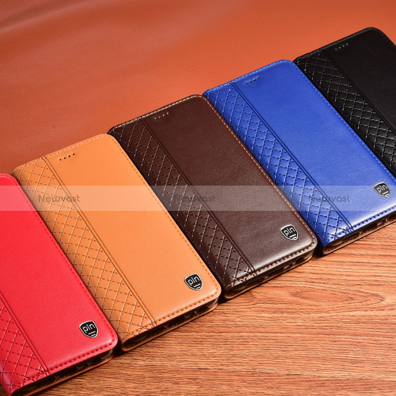 Leather Case Stands Flip Cover Holder H07P for Nokia C12
