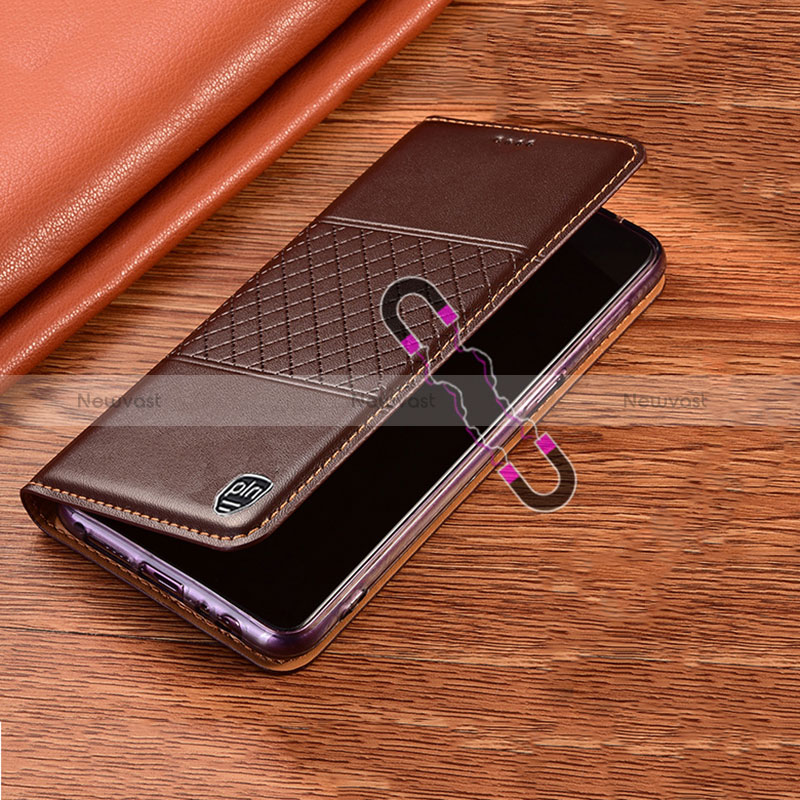 Leather Case Stands Flip Cover Holder H07P for Oppo Reno8 5G