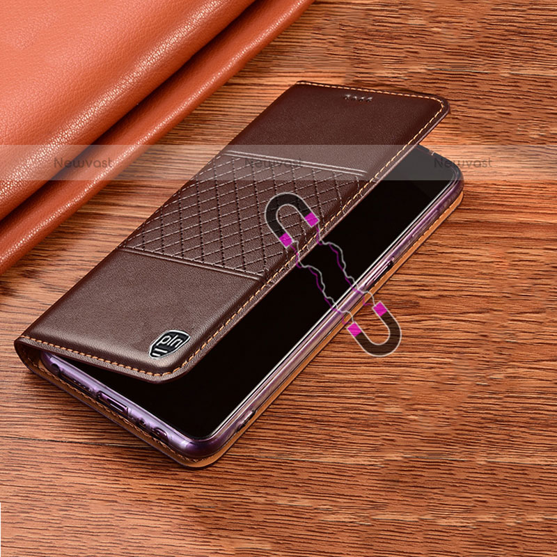 Leather Case Stands Flip Cover Holder H07P for Samsung Galaxy M32 4G